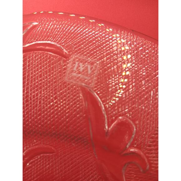 Large Plate Crystal Centerpiece IVV Made In Italy 13" Clear Vintage MCM - Picture 8 of 10